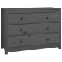 Armario auxiliar de madera maciza de pino gris 100x40x72 cm de vidaXL, Aparadores - Ref: Foro24-821766, Precio: 172,26 €, Des...