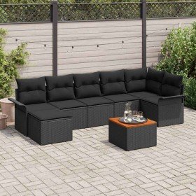 Conjunto de sofás de jardín 8 pcs Negro ratán sintético en Sofás de exterior | Comprar online en Foru.es