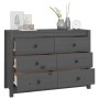 Armario auxiliar de madera maciza de pino gris 100x40x72 cm de vidaXL, Aparadores - Ref: Foro24-821766, Precio: 172,26 €, Des...