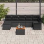 Conjunto de sofás de jardín 8 pcs Negro ratán sintético en Sofás de exterior | Comprar online en Foru.es