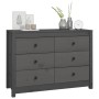 Armario auxiliar de madera maciza de pino gris 100x40x72 cm de vidaXL, Aparadores - Ref: Foro24-821766, Precio: 172,26 €, Des...