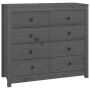 Armario auxiliar de madera maciza de pino gris 100x40x90 cm de vidaXL, Aparadores - Ref: Foro24-821771, Precio: 229,54 €, Des...
