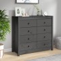 Armario auxiliar de madera maciza de pino gris 100x40x90 cm de vidaXL, Aparadores - Ref: Foro24-821771, Precio: 229,54 €, Des...