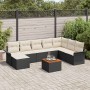 Conjunto de sofás de jardín 9 pcs Negro ratán sintético en Sofás de exterior | Comprar online en Foru.es