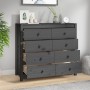 Armario auxiliar de madera maciza de pino gris 100x40x90 cm de vidaXL, Aparadores - Ref: Foro24-821771, Precio: 229,54 €, Des...
