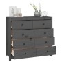 Armario auxiliar de madera maciza de pino gris 100x40x90 cm de vidaXL, Aparadores - Ref: Foro24-821771, Precio: 229,54 €, Des...