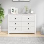 Armario auxiliar de madera maciza de pino blanco 100x40x72 cm de vidaXL, Aparadores - Ref: Foro24-821765, Precio: 152,17 €, D...