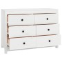 Armario auxiliar de madera maciza de pino blanco 100x40x72 cm de vidaXL, Aparadores - Ref: Foro24-821765, Precio: 152,17 €, D...