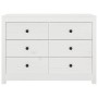 Armario auxiliar de madera maciza de pino blanco 100x40x72 cm de vidaXL, Aparadores - Ref: Foro24-821765, Precio: 152,17 €, D...