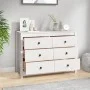 Armario auxiliar de madera maciza de pino blanco 100x40x72 cm de vidaXL, Aparadores - Ref: Foro24-821765, Precio: 150,31 €, D...