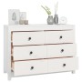 Armario auxiliar de madera maciza de pino blanco 100x40x72 cm de vidaXL, Aparadores - Ref: Foro24-821765, Precio: 152,17 €, D...