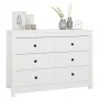 Armario auxiliar de madera maciza de pino blanco 100x40x72 cm de vidaXL, Aparadores - Ref: Foro24-821765, Precio: 150,31 €, D...