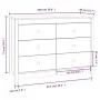 Armario auxiliar de madera maciza de pino blanco 100x40x72 cm de vidaXL, Aparadores - Ref: Foro24-821765, Precio: 150,31 €, D...