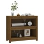 Estantería madera maciza de pino marrón miel 80x35x68 cm de vidaXL, Librerías y estanterías - Ref: Foro24-821677, Precio: 66,...