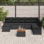 Conjunto de sofá de jardín 9 pcs Negro Poliratán en Sofás de exterior | Comprar online en Foru.es