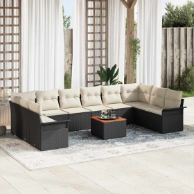 Conjunto de sofás de jardín 11 pcs Negro ratán sintético en Sofás de exterior | Comprar online en Foru.es