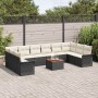 Conjunto de sofás de jardín 11 pcs Negro ratán sintético en Sofás de exterior | Comprar online en Foru.es