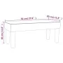 Banco de tela negro 70x30x30 cm de vidaXL, Bancos - Ref: Foro24-346626, Precio: 31,41 €, Descuento: %