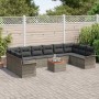 Conjunto de sofás de jardín 11 pcs Gris ratán sintético en Sofás de exterior | Comprar online en Foru.es