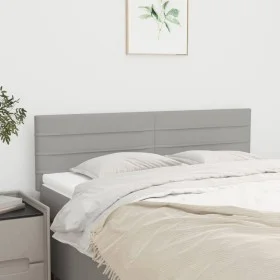 Headboards 2 units light gray fabric 72x5x78/88 cm by vidaXL, Headboards and footboards - Ref: Foro24-346144, Price: 62,92 €,...