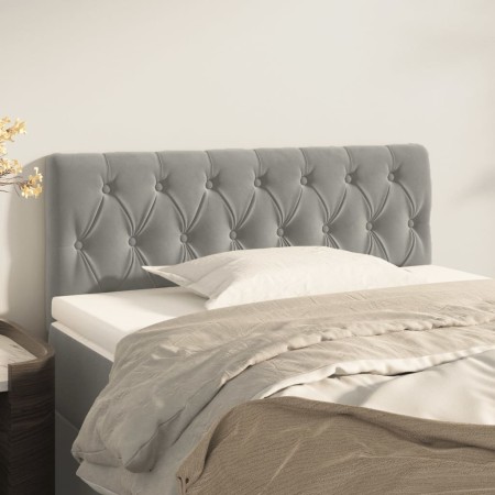 Cabecero de terciopelo gris claro 90x7x78/88 cm de vidaXL, Cabeceros y pies de cama - Ref: Foro24-346320, Precio: 51,30 €, De...