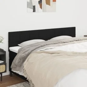 Headboards 2 units of black fabric 90x5x78/88 cm by vidaXL, Headboards and footboards - Ref: Foro24-346076, Price: 60,33 €, D...