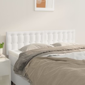 Cabeceros 2 unidades cuero sintético blanco 72x5x78/88 cm de vidaXL, Cabeceros y pies de cama - Ref: Foro24-346465, Precio: 7...