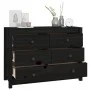 Armario auxiliar madera maciza de pino negro 100x40x72 cm de vidaXL, Aparadores - Ref: Foro24-821768, Precio: 170,07 €, Descu...
