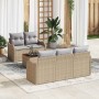 Conjunto de sofás de jardín 6 pcs Beige ratán sintético en Sofás de exterior | Comprar online en Foru.es