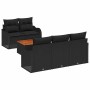 Conjunto de sofá de jardín 6 pcs Negro Poliratán en Sofás de exterior | Comprar online en Foru.es