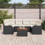 Conjunto de sofás de jardín 7 pcs Negro ratán sintético en Sofás de exterior | Comprar online en Foru.es
