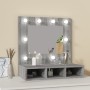 Mueble con espejo y LED color gris Sonoma 60x31,5x62 cm de vidaXL, Tocadores de baño - Ref: Foro24-820455, Precio: 53,71 €, D...
