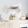 Estante de pared de acero inoxidable plateado 75x45x31 cm en Estanterías | Comprar online en Foru.es