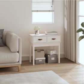 Mesa consola de madera maciza de pino blanco 76,5x40x75 cm de vidaXL, Mesas auxiliares - Ref: Foro24-821750, Precio: 81,47 €,...