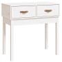 Mesa consola de madera maciza de pino blanco 76,5x40x75 cm de vidaXL, Mesas auxiliares - Ref: Foro24-821750, Precio: 81,47 €,...