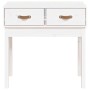 Mesa consola de madera maciza de pino blanco 76,5x40x75 cm de vidaXL, Mesas auxiliares - Ref: Foro24-821750, Precio: 81,47 €,...