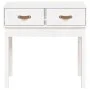 Mesa consola de madera maciza de pino blanco 76,5x40x75 cm de vidaXL, Mesas auxiliares - Ref: Foro24-821750, Precio: 80,57 €,...