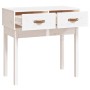Mesa consola de madera maciza de pino blanco 76,5x40x75 cm de vidaXL, Mesas auxiliares - Ref: Foro24-821750, Precio: 81,47 €,...