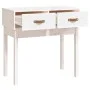 Mesa consola de madera maciza de pino blanco 76,5x40x75 cm de vidaXL, Mesas auxiliares - Ref: Foro24-821750, Precio: 80,57 €,...