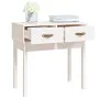 Mesa consola de madera maciza de pino blanco 76,5x40x75 cm de vidaXL, Mesas auxiliares - Ref: Foro24-821750, Precio: 80,57 €,...