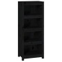 Estantería madera maciza de pino negra 50 x 35 x 125,5 cm de vidaXL, Librerías y estanterías - Ref: Foro24-821713, Precio: 11...