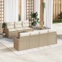 Conjunto de sofás de jardín 8 pcs Beige ratán sintético en Sofás de exterior | Comprar online en Foru.es