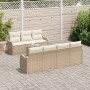 Conjunto de sofás de jardín 8 pcs Beige ratán sintético en Sofás de exterior | Comprar online en Foru.es