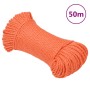 Cuerda de trabajo polipropileno naranja 6 mm 50 m de vidaXL, Sogas y cuerdas metálicas - Ref: Foro24-152924, Precio: 9,74 €, ...