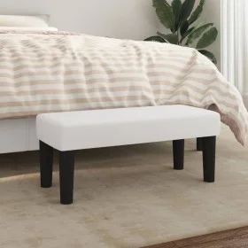 Banco de cuero sintético blanco 70x30x30 cm de vidaXL, Bancos - Ref: Foro24-346633, Precio: 37,55 €, Descuento: %