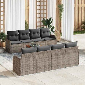 Conjunto de sofás de jardín 9 pcs Gris ratán sintético en Sofás de exterior | Comprar online en Foru.es