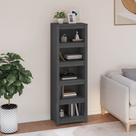 Estantería madera maciza de pino gris 50x35x154 cm de vidaXL, Librerías y estanterías - Ref: Foro24-821716, Precio: 116,96 €,...