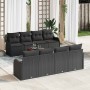 Conjunto de sofás de jardín 9 pcs Negro ratán sintético en Sofás de exterior | Comprar online en Foru.es