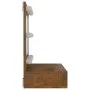 Mueble con espejo y LED color roble ahumado 60x31,5x62 cm de vidaXL, Tocadores de baño - Ref: Foro24-820454, Precio: 44,30 €,...