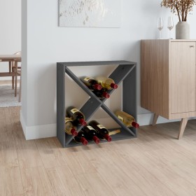 Botellero de madera maciza de pino gris 62x25x62 cm de vidaXL, Armarios para vino y licores - Ref: Foro24-821761, Precio: 57,...